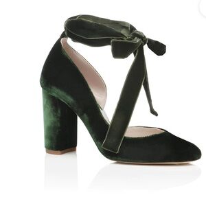 Harriet Wilde HETTY FOREST GREEN US size 10 Green Velvet Heels